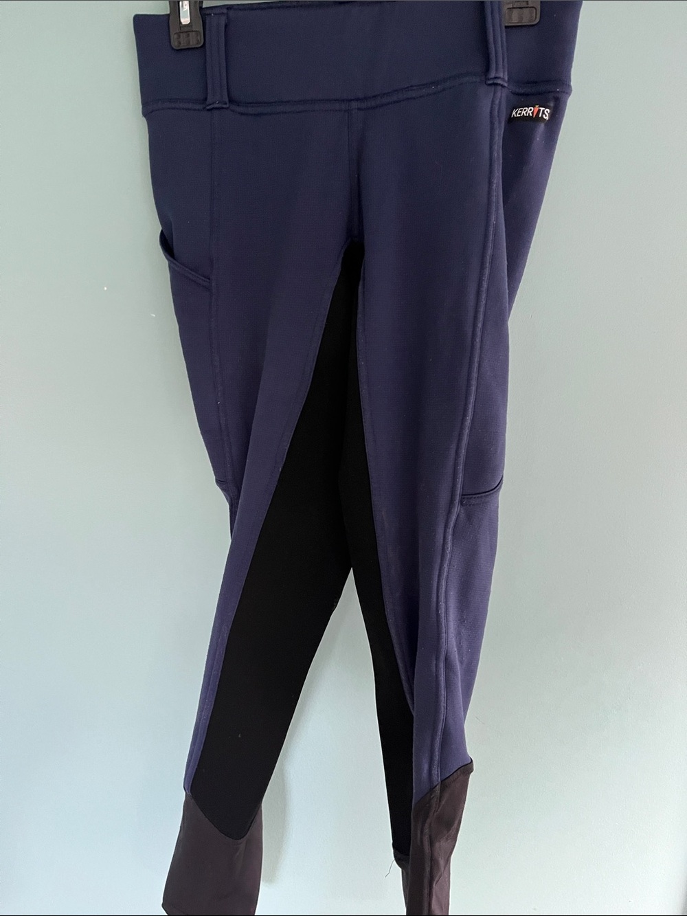 Kerrits Navy Riding Tights with Black full seat
